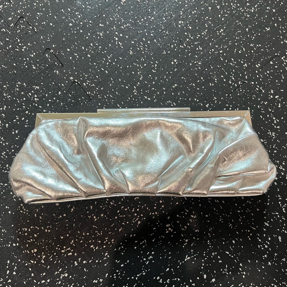 Lulu Townsend Silver Clutch Bag‎